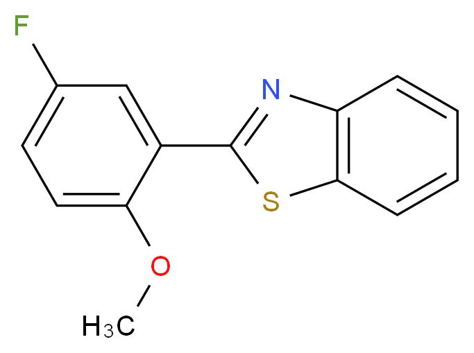 2-(5-fluoro-2-methoxyphenyl)-1,3-benzothiazole_分子结构_CAS_)