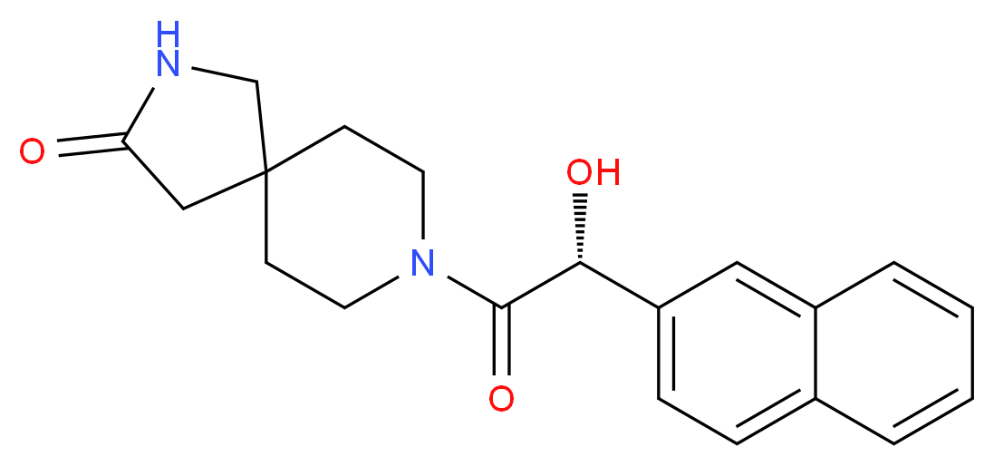 8-[(2R)-2-hydroxy-2-(2-naphthyl)acetyl]-2,8-diazaspiro[4.5]decan-3-one_分子结构_CAS_)