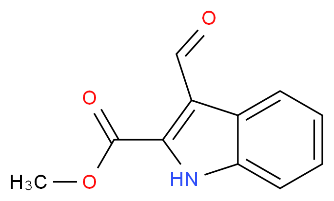 Methyl 3-formyl-1H-indole-2-carboxylate_分子结构_CAS_18450-26-5)