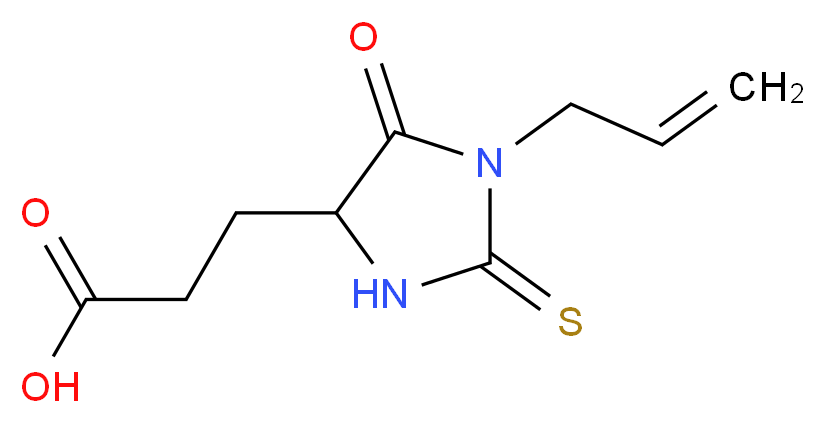 3-(1-allyl-5-oxo-2-thioxoimidazolidin-4-yl)propanoic acid_分子结构_CAS_436855-68-4)