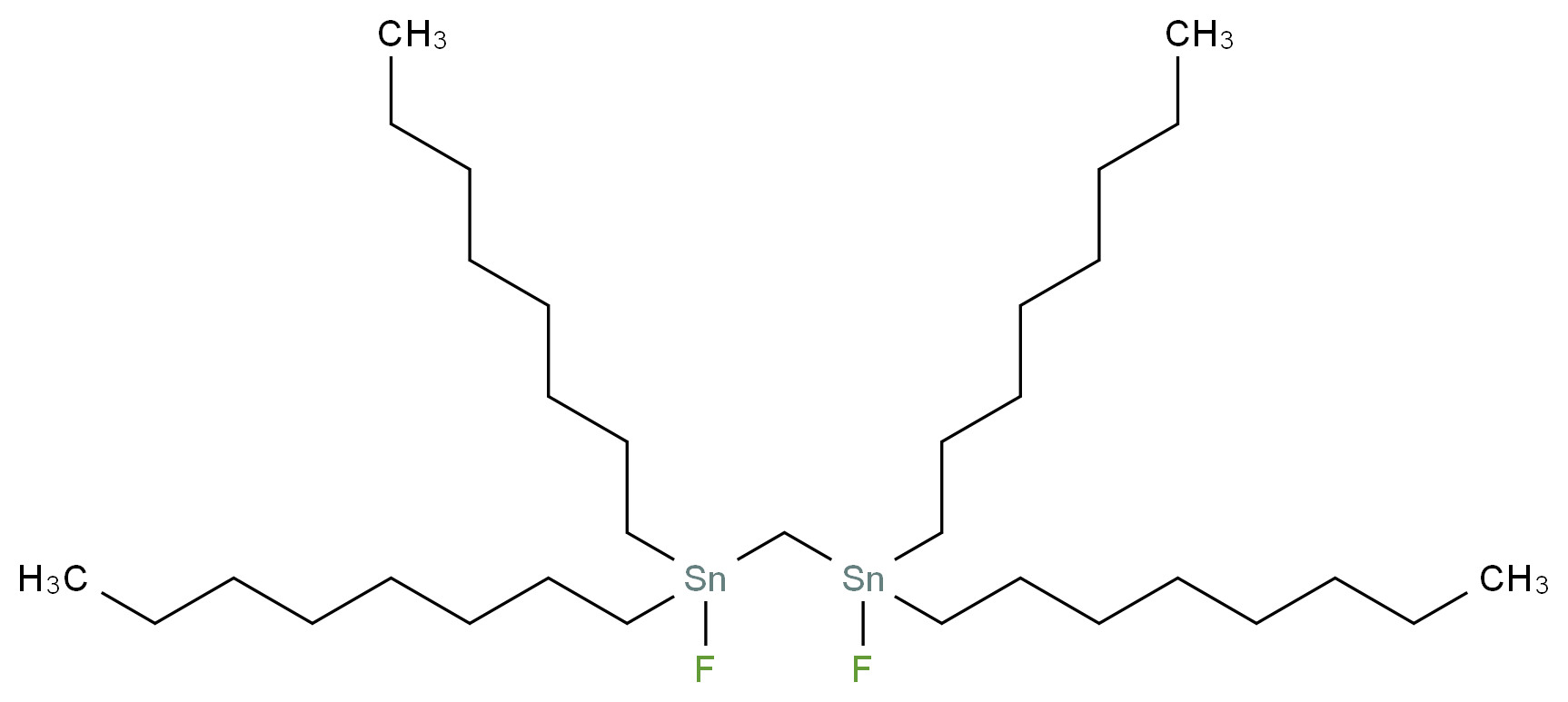 fluoro[(fluorodioctylstannyl)methyl]dioctylstannane_分子结构_CAS_767355-17-9