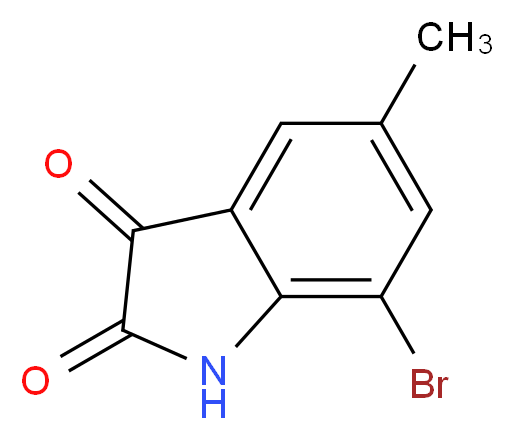 7-bromo-5-methyl-1H-indole-2,3-dione_分子结构_CAS_108938-16-5)