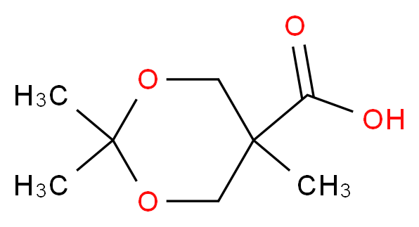 2,2,5-Trimethyl-1,3-dioxane-5-carboxylic Acid_分子结构_CAS_16837-14-2)