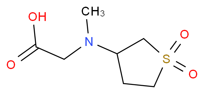 N-(1,1-Dioxidotetrahydro-3-thienyl)-N-methylglycine hydrochloride_分子结构_CAS_)