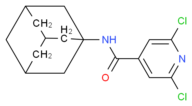 N4-(1-adamantyl)-2,6-dichloroisonicotinamide_分子结构_CAS_)