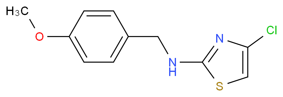 4-Chloro-N-(4-Methoxybenzyl)thiazol-2-aMine_分子结构_CAS_1346809-24-2)