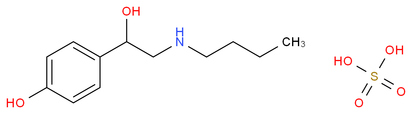 4-[2-(butylamino)-1-hydroxyethyl]phenol; sulfuric acid_分子结构_CAS_5716-20-1