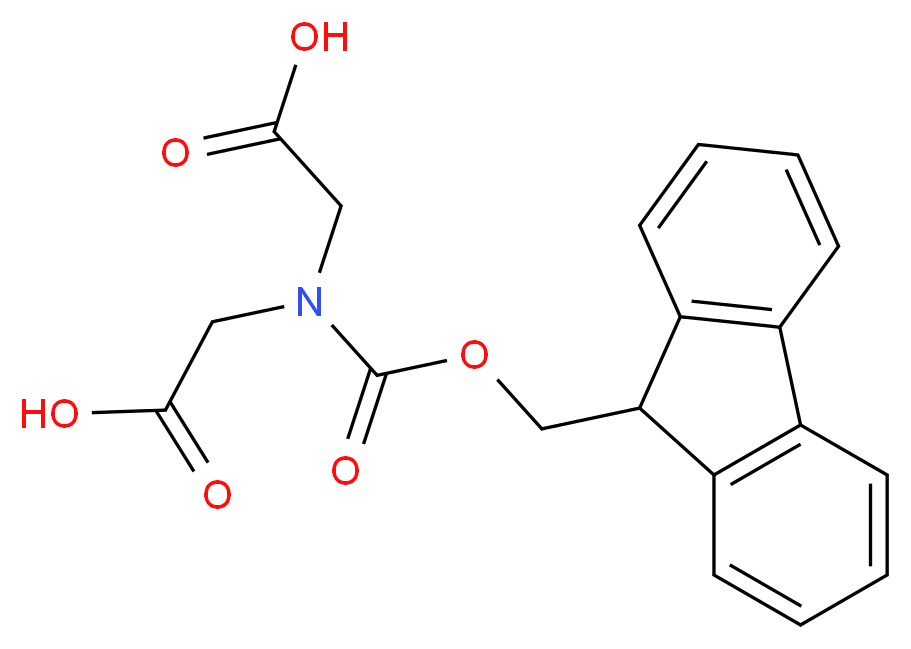 2-[(carboxymethyl)[(9H-fluoren-9-ylmethoxy)carbonyl]amino]acetic acid_分子结构_CAS_112918-82-8