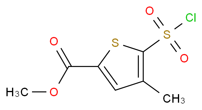 methyl 5-(chlorosulphonyl)-4-methyl-2-thiophenecarboxylate_分子结构_CAS_423768-46-1)