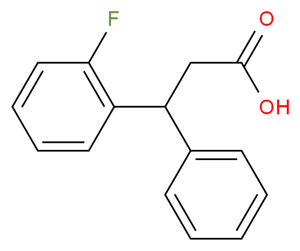 3-(2-Fluorophenyl)-3-phenylpropanoic acid_分子结构_CAS_)