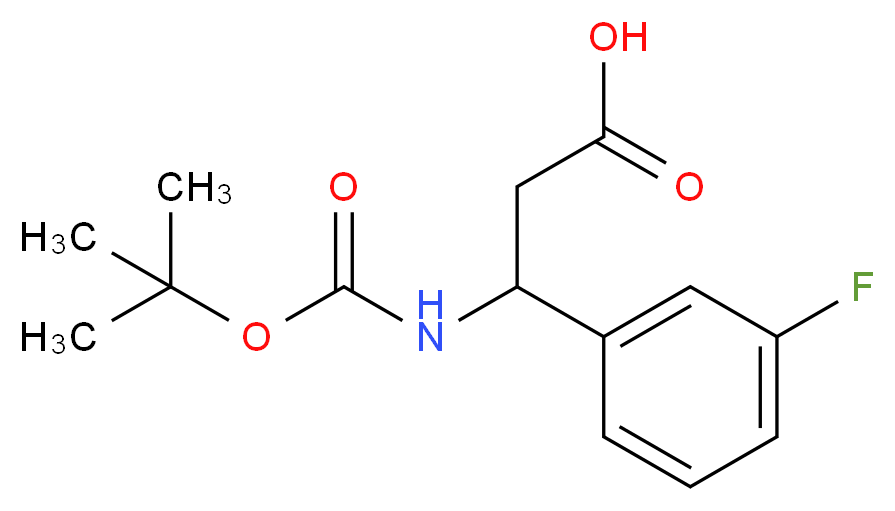 3-[(tert-Butoxycarbonyl)amino]-3-(3-fluorophenyl)propanoic acid_分子结构_CAS_284493-59-0)