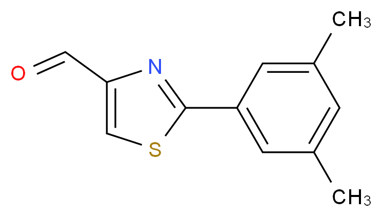 2-(3,5-dimethylphenyl)-1,3-thiazole-4-carbaldehyde_分子结构_CAS_885278-96-6