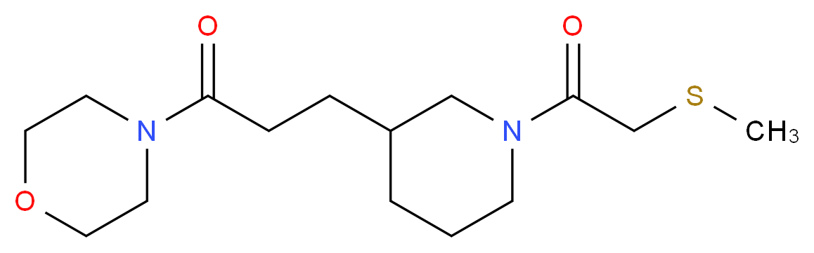 4-(3-{1-[(methylthio)acetyl]-3-piperidinyl}propanoyl)morpholine_分子结构_CAS_)