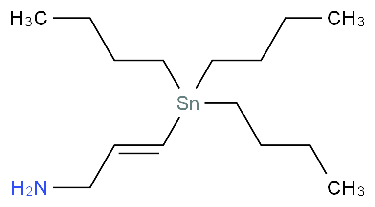 E-3-(Tributylstannyl)-2-propen-1-amine _分子结构_CAS_202115-92-2)