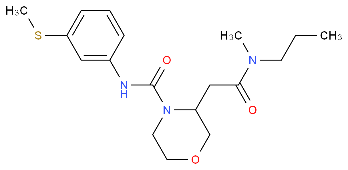 3-{2-[methyl(propyl)amino]-2-oxoethyl}-N-[3-(methylthio)phenyl]-4-morpholinecarboxamide_分子结构_CAS_)