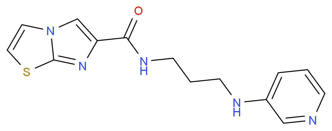 N-[3-(3-pyridinylamino)propyl]imidazo[2,1-b][1,3]thiazole-6-carboxamide_分子结构_CAS_)