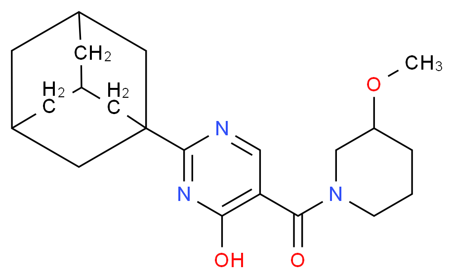 2-(1-adamantyl)-5-[(3-methoxypiperidin-1-yl)carbonyl]pyrimidin-4-ol_分子结构_CAS_)