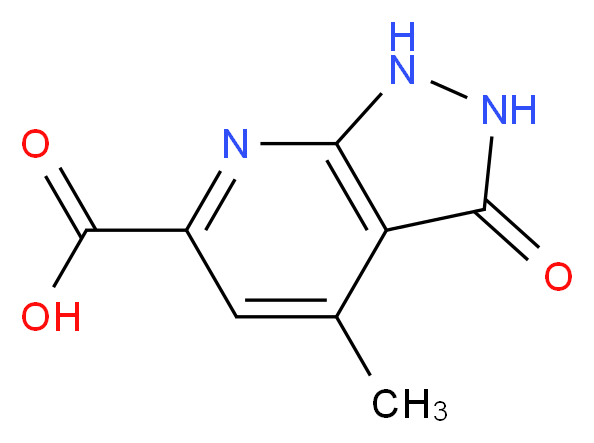 4-methyl-3-oxo-2,3-dihydro-1H-pyrazolo[3,4-b]pyridine-6-carboxylic acid_分子结构_CAS_862273-50-5)