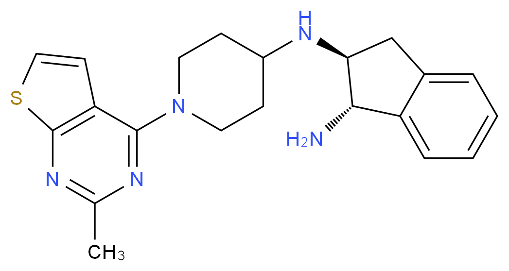 (1S,2S)-N~2~-[1-(2-methylthieno[2,3-d]pyrimidin-4-yl)piperidin-4-yl]indane-1,2-diamine_分子结构_CAS_)