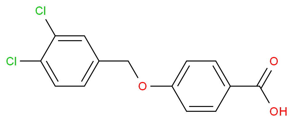 4-[(3,4-dichlorophenyl)methoxy]benzoic acid_分子结构_CAS_56442-18-3