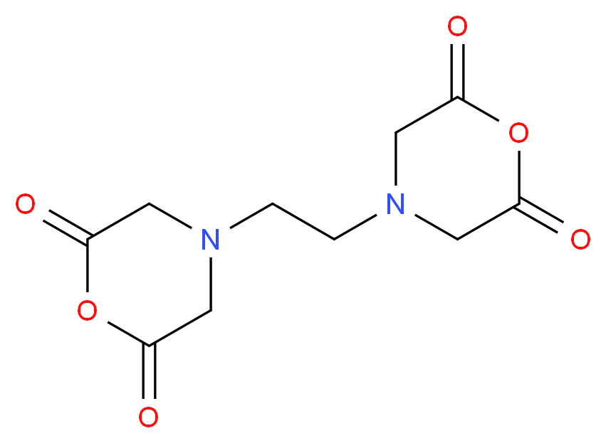4,4'-(ethane-1,2-diyl)bis(morpholine-2,6-dione)_分子结构_CAS_)