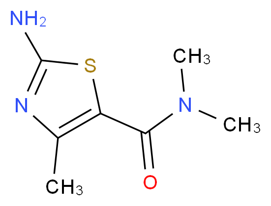 2-amino-N,N,4-trimethyl-1,3-thiazole-5-carboxamide_分子结构_CAS_21709-40-0)