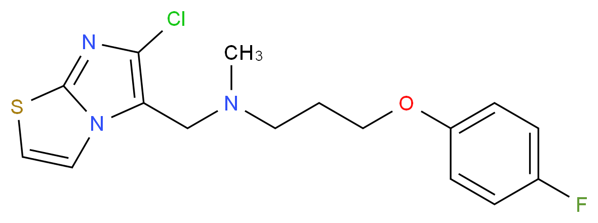 N-[(6-chloroimidazo[2,1-b][1,3]thiazol-5-yl)methyl]-3-(4-fluorophenoxy)-N-methylpropan-1-amine_分子结构_CAS_)