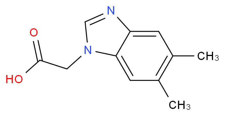5,6-二甲基苯并咪唑-1-乙酸_分子结构_CAS_500872-62-8)