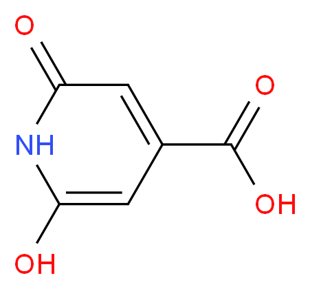 6-hydroxy-2-oxo-1,2-dihydropyridine-4-carboxylic acid_分子结构_CAS_99-11-6