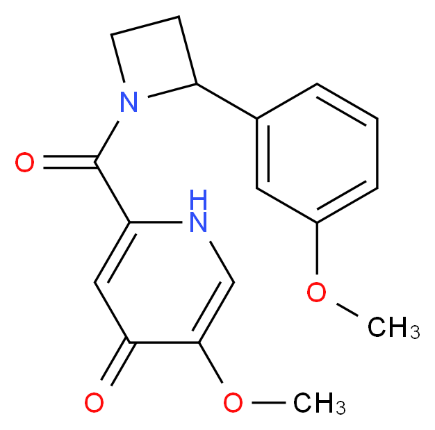 5-methoxy-2-{[2-(3-methoxyphenyl)azetidin-1-yl]carbonyl}pyridin-4(1H)-one_分子结构_CAS_)