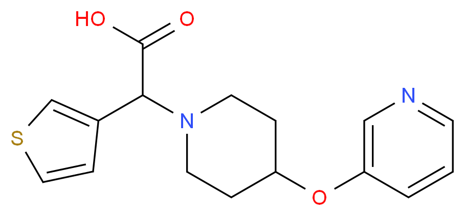 [4-(pyridin-3-yloxy)piperidin-1-yl](3-thienyl)acetic acid_分子结构_CAS_)