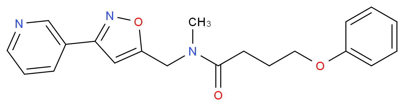 N-methyl-4-phenoxy-N-{[3-(3-pyridinyl)-5-isoxazolyl]methyl}butanamide_分子结构_CAS_)