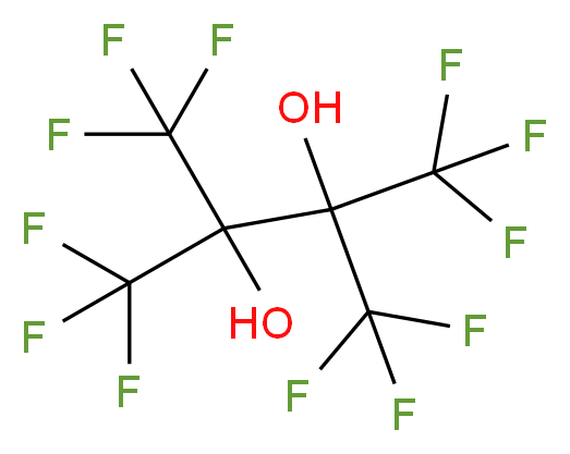 Hexafluoro-2,3-bis(trifluoromethyl)-2,3-butanediol_分子结构_CAS_918-21-8)