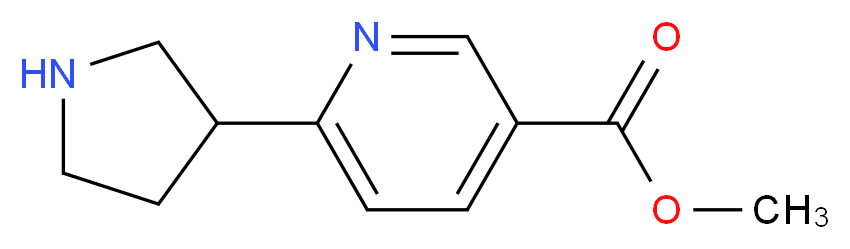 methyl 6-(pyrrolidin-3-yl)nicotinate_分子结构_CAS_1196145-29-5)