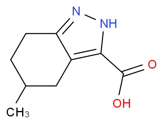 5-Methyl-4,5,6,7-tetrahydro-1H-indazole-3-carboxylic acid_分子结构_CAS_842972-14-9)