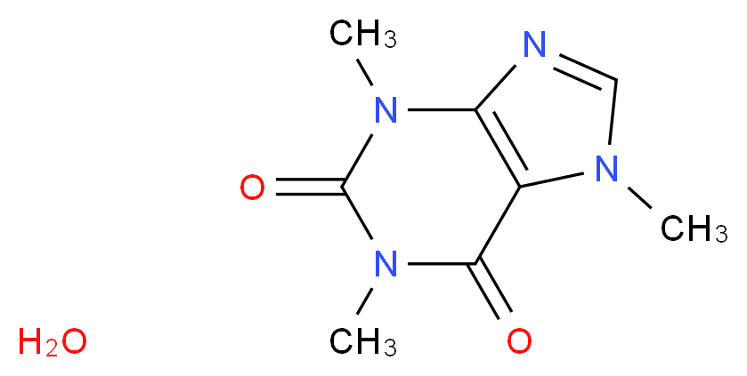 1,3,7-trimethyl-2,3,6,7-tetrahydro-1H-purine-2,6-dione hydrate_分子结构_CAS_58-08-2