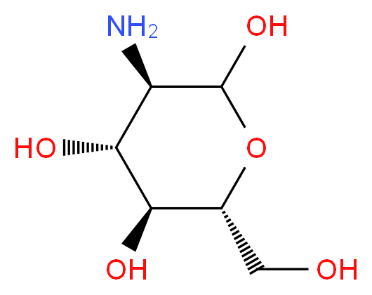 (3R,4R,5S,6R)-3-amino-6-(hydroxymethyl)oxane-2,4,5-triol_分子结构_CAS_3416-24-8