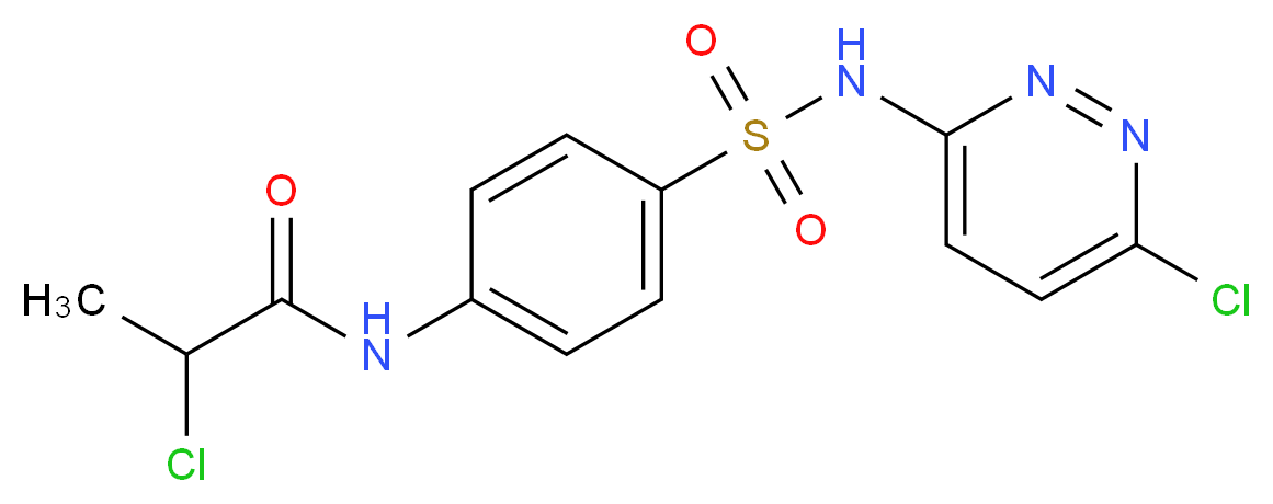 2-Chloro-N-(4-{[(6-chloropyridazin-3-yl)amino]sulfonyl}phenyl)propanamide_分子结构_CAS_)