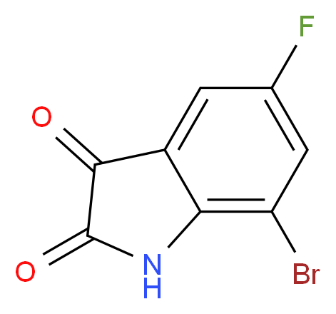 7-Bromo-5-fluoro-1H-indole-2,3-dione_分子结构_CAS_)