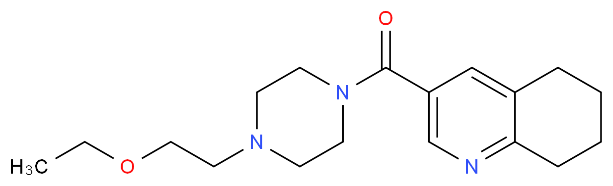 3-{[4-(2-ethoxyethyl)piperazin-1-yl]carbonyl}-5,6,7,8-tetrahydroquinoline_分子结构_CAS_)