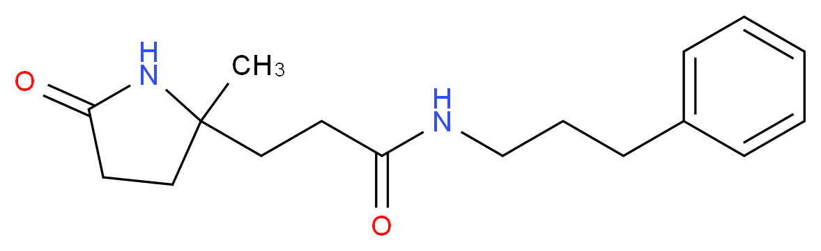 3-(2-methyl-5-oxo-2-pyrrolidinyl)-N-(3-phenylpropyl)propanamide_分子结构_CAS_)
