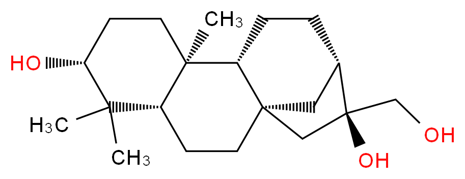 (1S,4S,6R,9S,10R,13S,14S)-14-(hydroxymethyl)-5,5,9-trimethyltetracyclo[11.2.1.0<sup>1</sup>,<sup>1</sup><sup>0</sup>.0<sup>4</sup>,<sup>9</sup>]hexadecane-6,14-diol_分子结构_CAS_130855-22-0