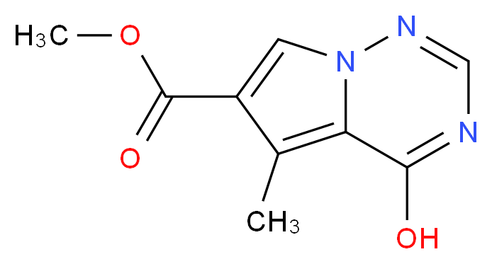 Methyl 4-hydroxy-5-methylpyrrolo[1,2-f][1,2,4] triazine-6-carboxylate_分子结构_CAS_310431-29-9)