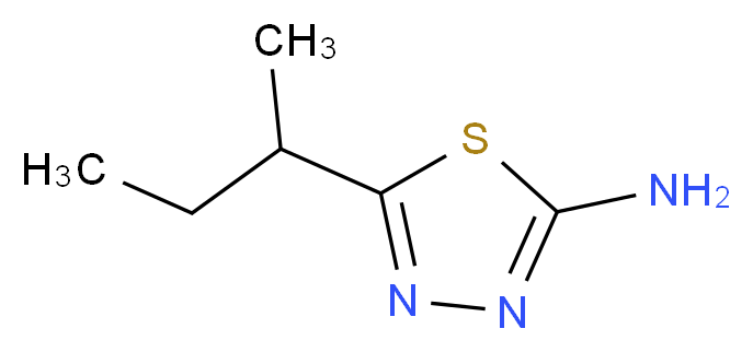 5-(butan-2-yl)-1,3,4-thiadiazol-2-amine_分子结构_CAS_62492-20-0