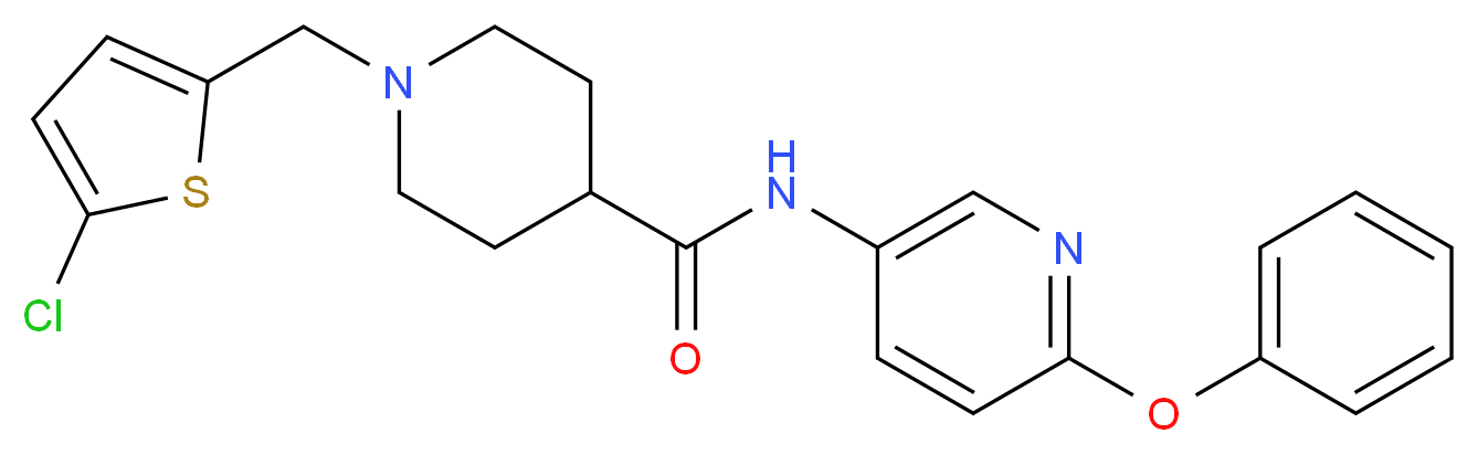1-[(5-chloro-2-thienyl)methyl]-N-(6-phenoxy-3-pyridinyl)-4-piperidinecarboxamide_分子结构_CAS_)