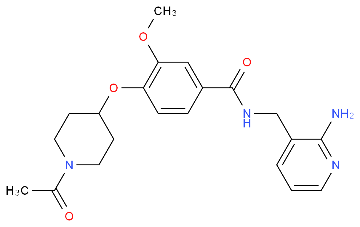4-[(1-acetylpiperidin-4-yl)oxy]-N-[(2-aminopyridin-3-yl)methyl]-3-methoxybenzamide_分子结构_CAS_)