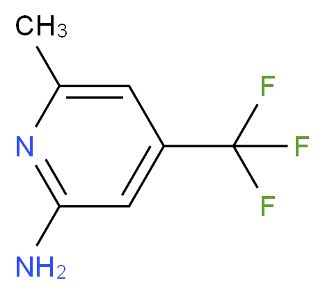 6-methyl-4-(trifluoromethyl)pyridin-2-amine_分子结构_CAS_165385-89-7