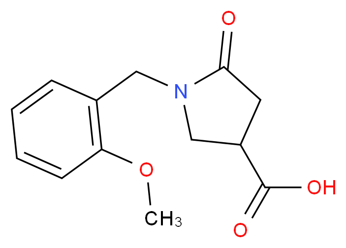 1-(2-Methoxy-benzyl)-5-oxo-pyrrolidine-3-carboxylic acid_分子结构_CAS_)