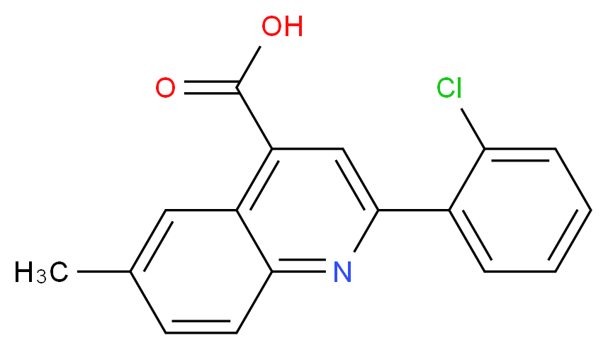 2-(2-Chlorophenyl)-6-methylquinoline-4-carboxylic acid_分子结构_CAS_522598-05-6)