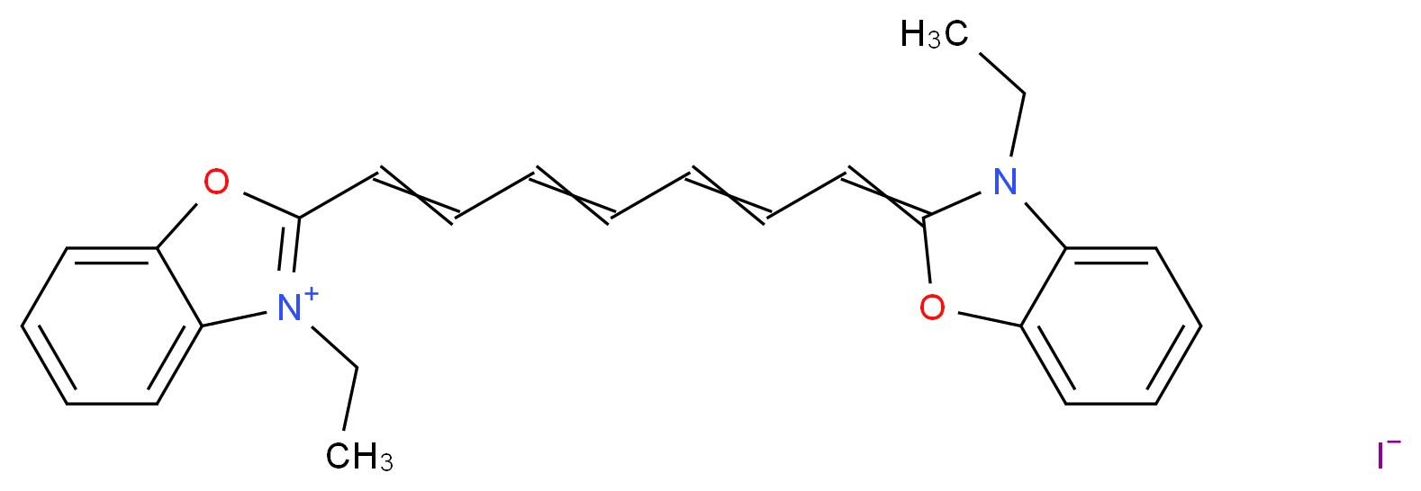 3,3′-Diethyloxatricarbocyanine iodide_分子结构_CAS_15185-43-0)